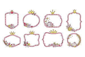 Little Princess Frames With Crowns