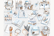 Summer Beach Clipart Collection, a Person Illustration by GlamArtZhanna (Thumbnail 7 of 8)