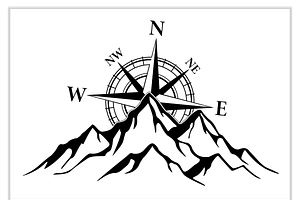 Stylish Compass Icon Set, a Decorative Illustration by CarWrap design