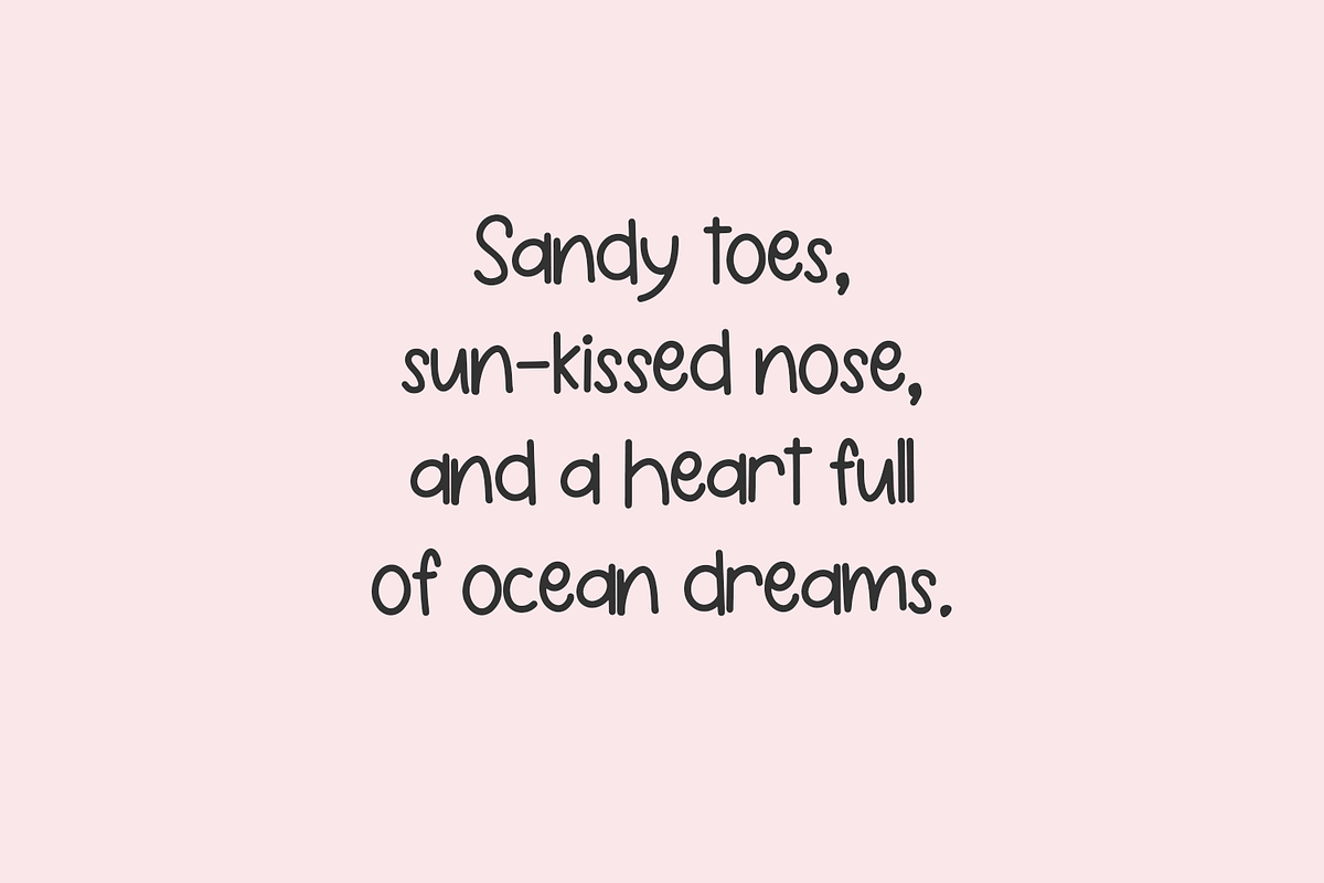 Beach Avenue Sans, a Handwritten Font by Beck McCormick (Photo 2 of 10)