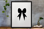 Ribbon Bow Silhouette SVG, a Decorative Illustration by newminddesign (Thumbnail 2 of 3)