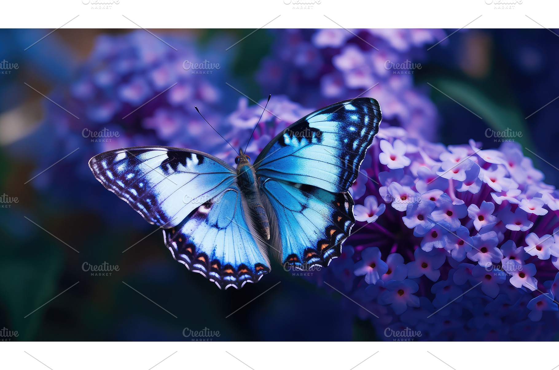 flower blue purple ai generated, a Background Photo by pikepicture