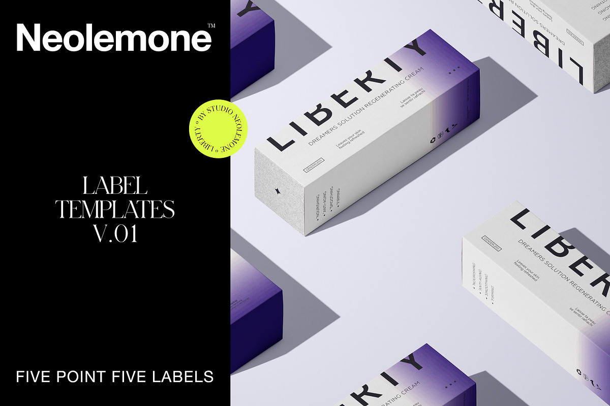 5.5 Printable Labels – V.01 LIBERTY, a Stationery Template by Studio Neolemone (Photo 2 of 11)