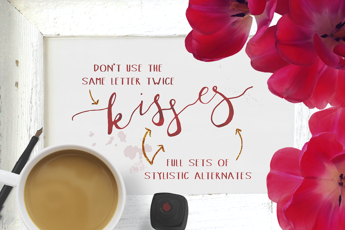 ArrowScript Font & Watercolor Bonus preview 4