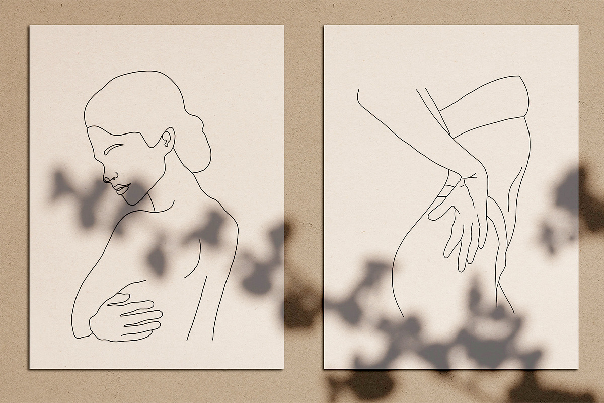 15 Minimalist Woman Line Art, a Decorative Illustration by Miracles Everywhere (Photo 4 of 9)
