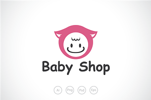 Baby And Kids Shop Logo Template