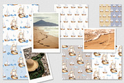 Marine collection watercolor clipart, an Illustration by Kate Lanbina (Thumbnail 10 of 13)