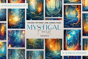 Mystical Forest Posters And Patterns