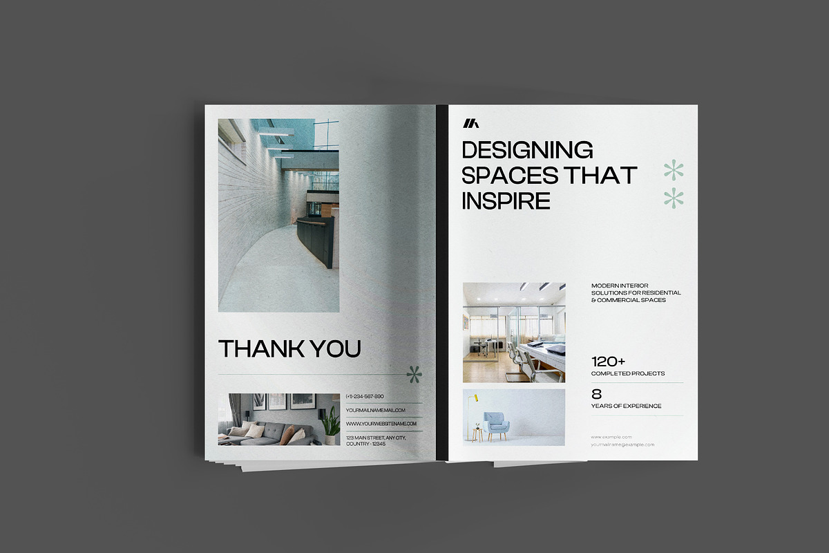 White Interior Designer Brochure, a Brochure Template by Neermana (Photo 11 of 11)