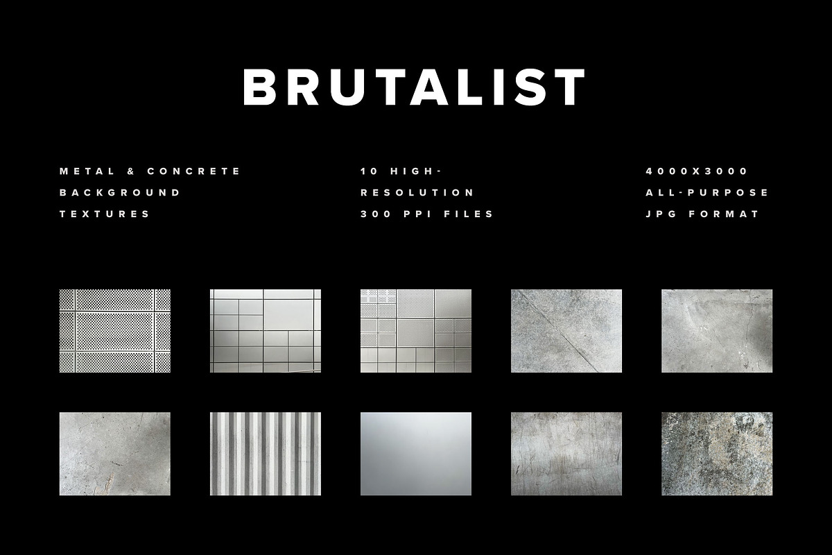 Brutalist Metal & Concrete Textures, a Texture Graphic by Creative Veila (Photo 7 of 10)