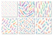 Feather Watercolor Digital Paper, a Pattern Graphic by Dream Creation (Thumbnail 3 of 5)