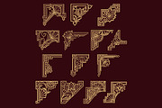 Art Deco 29 Floral Corners, a Decorative Illustration by Stanislav Kharchevskyi (Thumbnail 3 of 3)