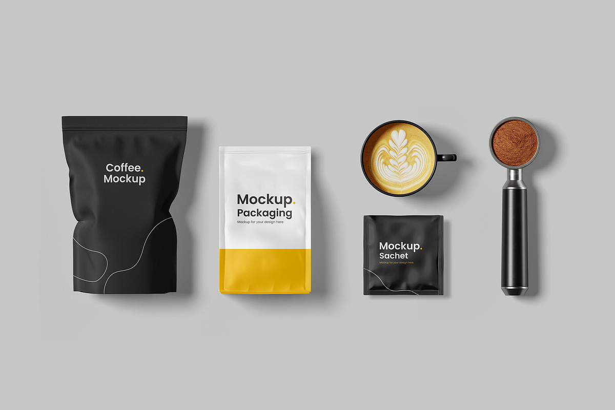 Coffee branding mockup bundle, a Cups & Container Mockup by mockupocka (Photo 3 of 11)