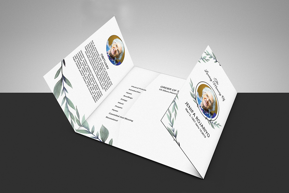 Funeral Program Template, a Brochure Template by Template Shop (Photo 2 of 4)