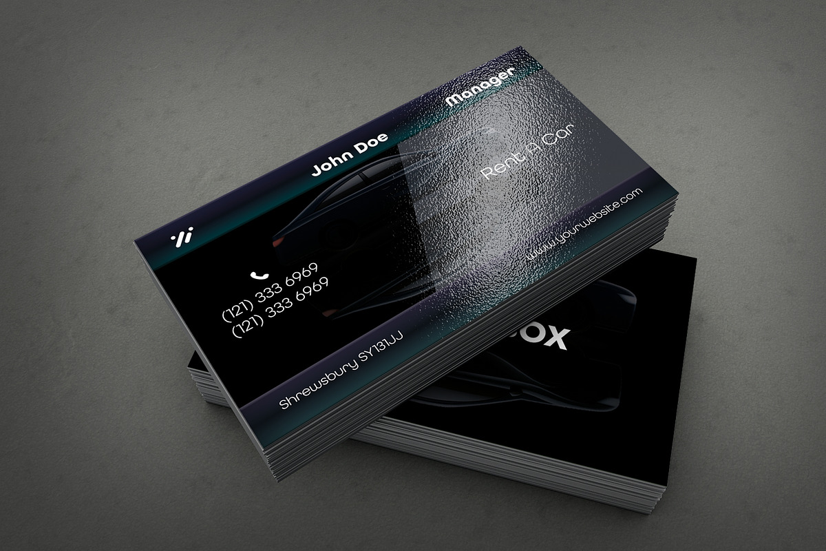 Unique Car Dealership Business Card, a Business Card Template by GaiaaDesigns (Photo 3 of 4)