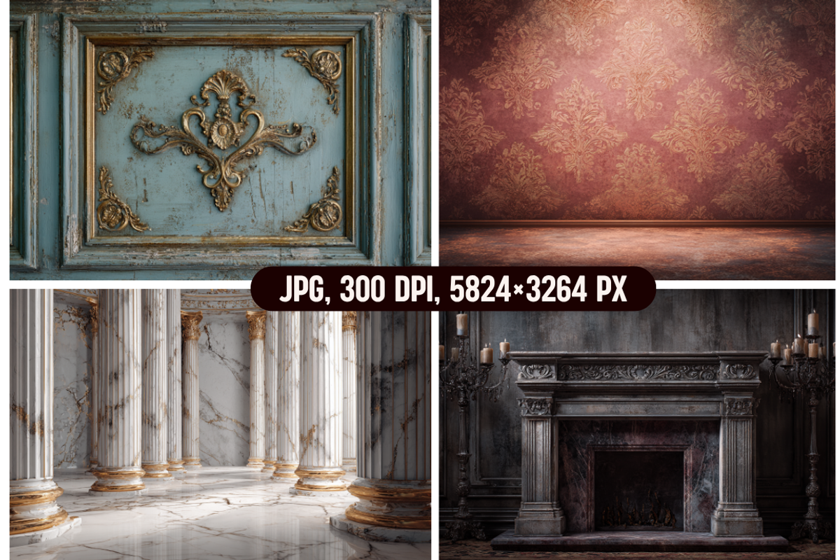 Classic and Baroque Photo Backdrops, an Object Graphic by PrintHaven Designs (Photo 3 of 11)