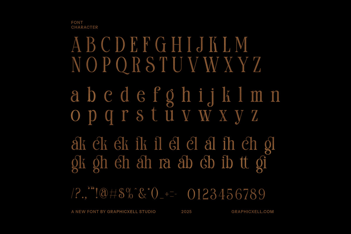 Sakira Elegant Serif Font Typeface, a Serif Font by Graphicxell (Photo 8 of 8)