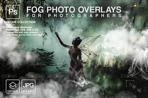 White smoke photo overlay, Fog