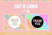Cute Thank You Card Template, a Card Template by SunshineStudioBoutique (Thumbnail 5 of 10)