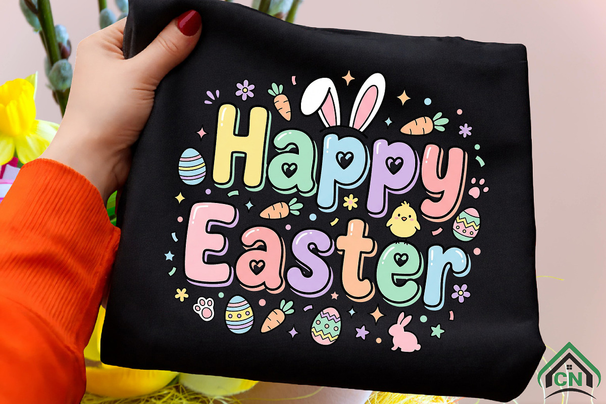 Glitter Happy Easter Png, an Illustration by Craft Nest (Photo 5 of 6)