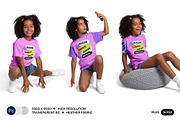 African Kids Girl T-Shirt Mockups, a Shirt Mockup by Hi, Mock-Up! (Thumbnail 8 of 10)