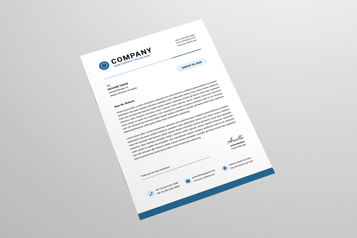 Letterhead | Canva, Word, InDesign, a Brochure Template by Leaflove (Photo 4 of 10)