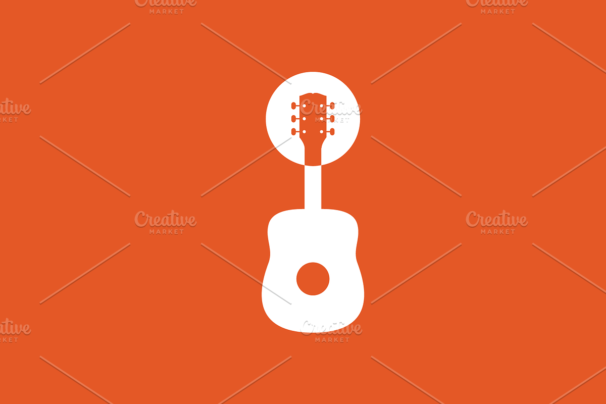 guitar music modern shape logo, a Branding & Logo Template by devastd