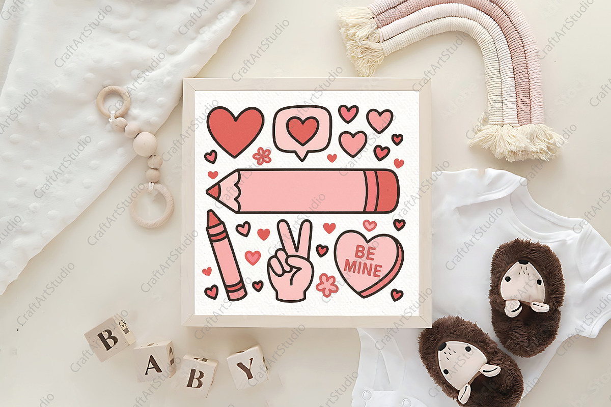 Custom Name Pencil Valentines PNG, an Illustration by CraftArtStudio (Photo 4 of 4)