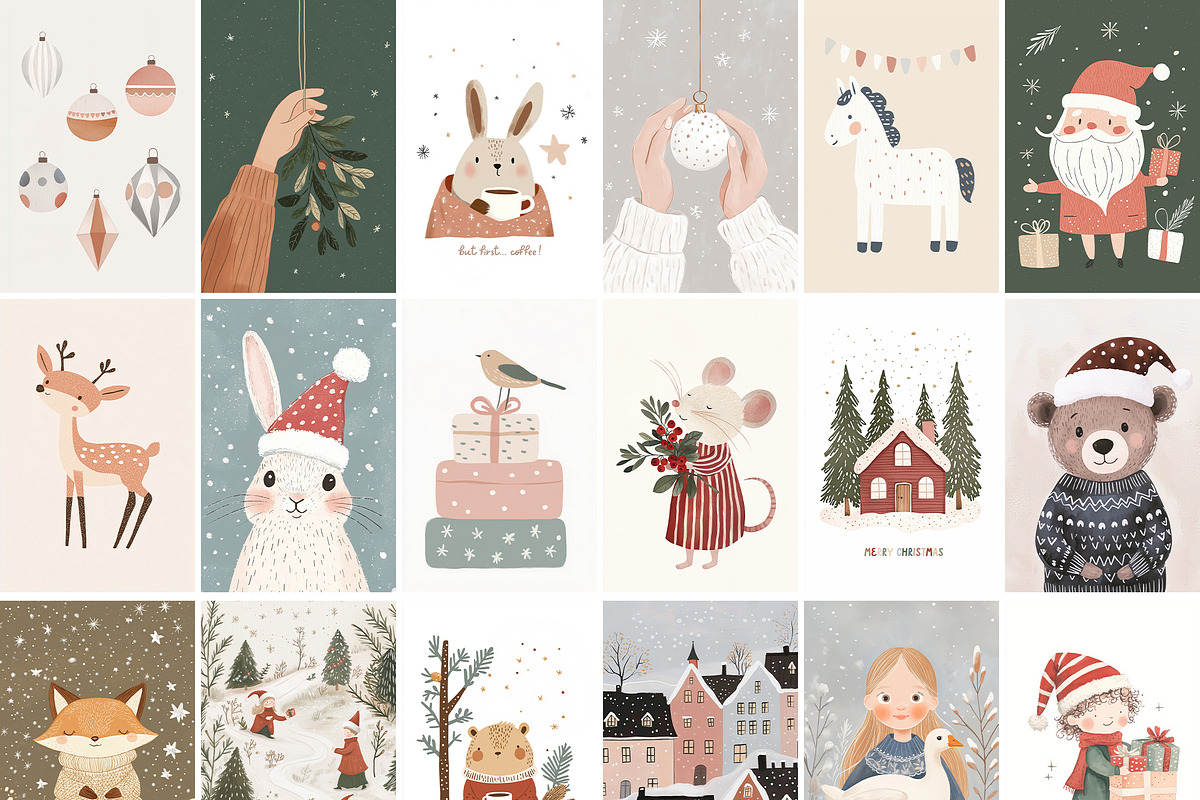 150 Christmas Kids Posters & Prints, a Background Graphic by Muse Artist (Photo 6 of 17)