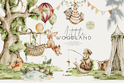 Little woodland Cute baby animals, an Animal Illustration by 60secondsArt (Thumbnail 1 of 13)