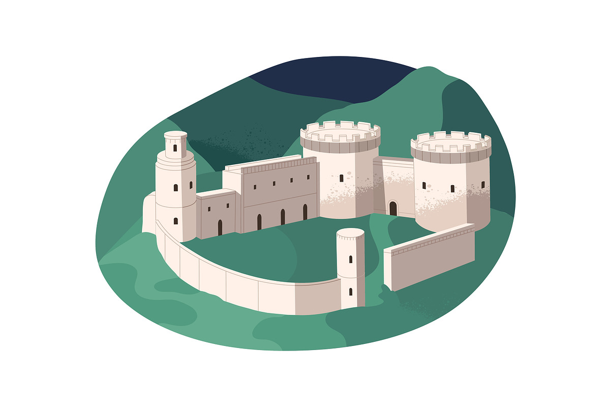 Medieval fortresses, ancient castles, an Object Illustration by PaperTrident (Photo 7 of 9)