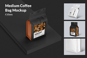 Coffee Bag Mockup Medium Size