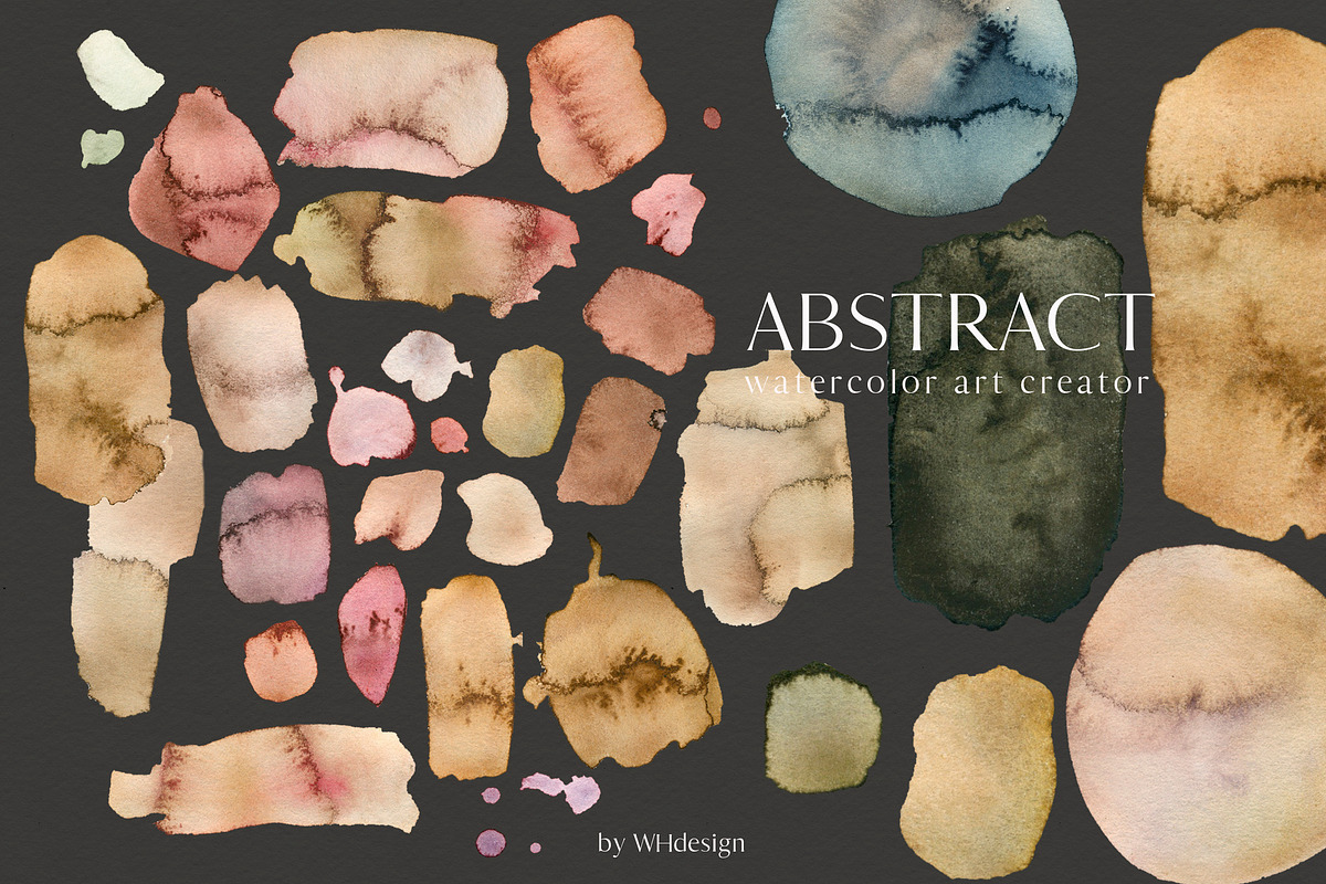 Abstract Watercolor Splotches PNG, a Decorative Illustration by whiteheartdesign (Photo 8 of 15)
