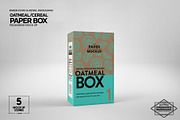 Paper Oatmeal Box Packaging Mockup, a Cups & Container Mockup by INCDesign (Thumbnail 4 of 14)