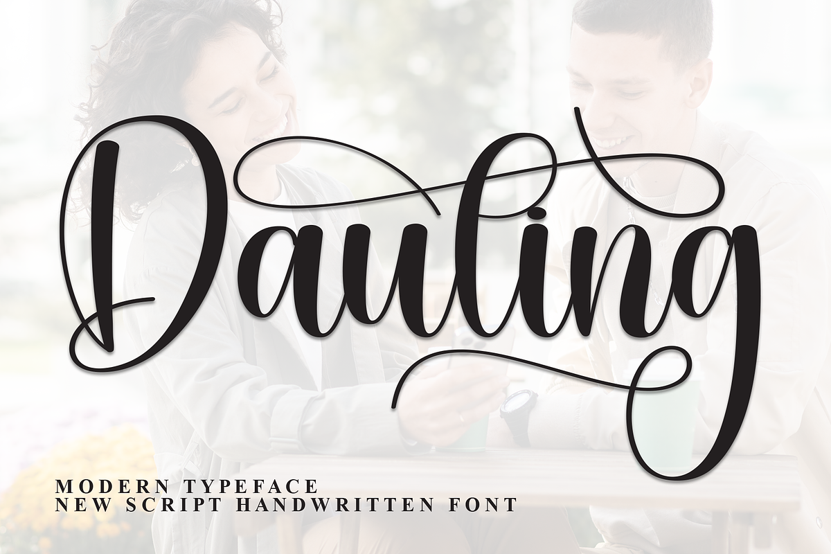Dauting | Script Font, a Handwritten Font by Scratchones (Photo 1 of 9)