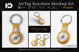 AirTag Keychain Mockup Set