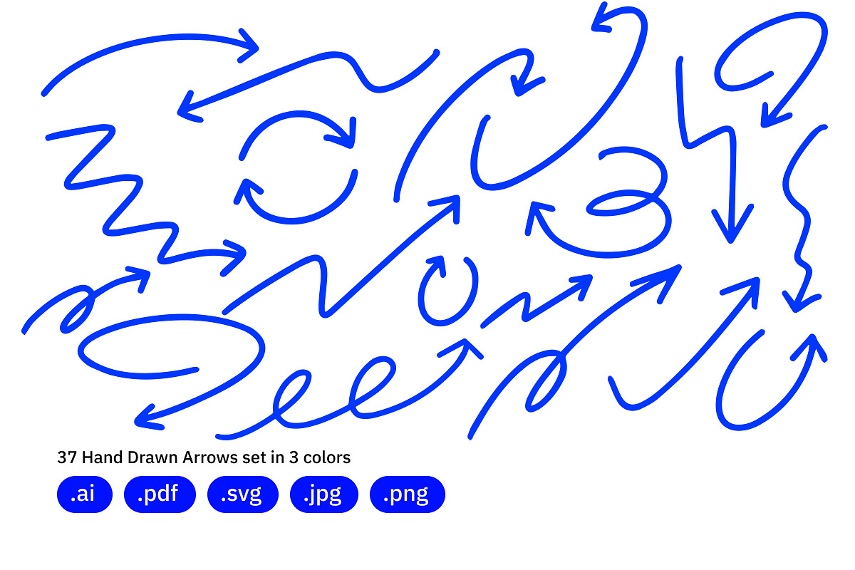 Handmade Vector Arrow Set, an Object Graphic by crafty (Photo 5 of 8)