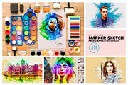 Marker Sketch Photoshop Action, an Action Add-On by MRI STUDIO (Thumbnail 1 of 18)