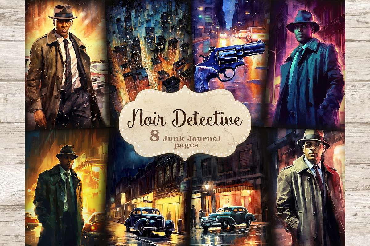 Noire Detective Junk Journal Kit, a Person Illustration by GlamArtZhanna (Photo 1 of 9)