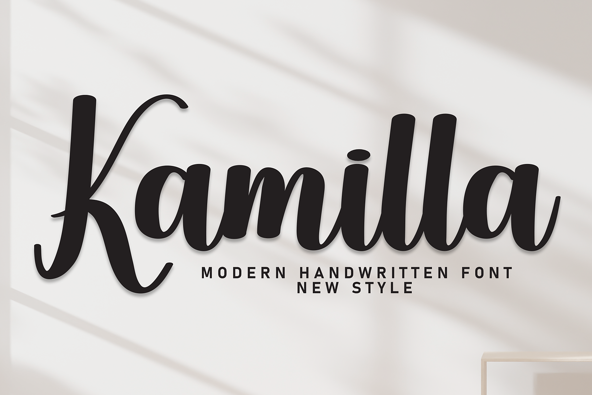 Kamilla | Script Font, a Handwritten Font by Scratchones (Photo 1 of 8)