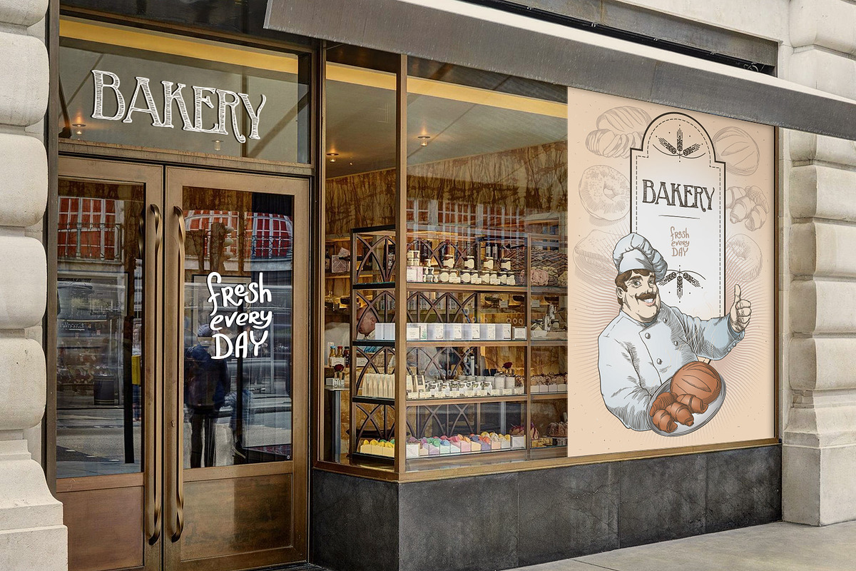 Baker and bakery set, a Templates & Theme by inshader (Photo 2 of 5)