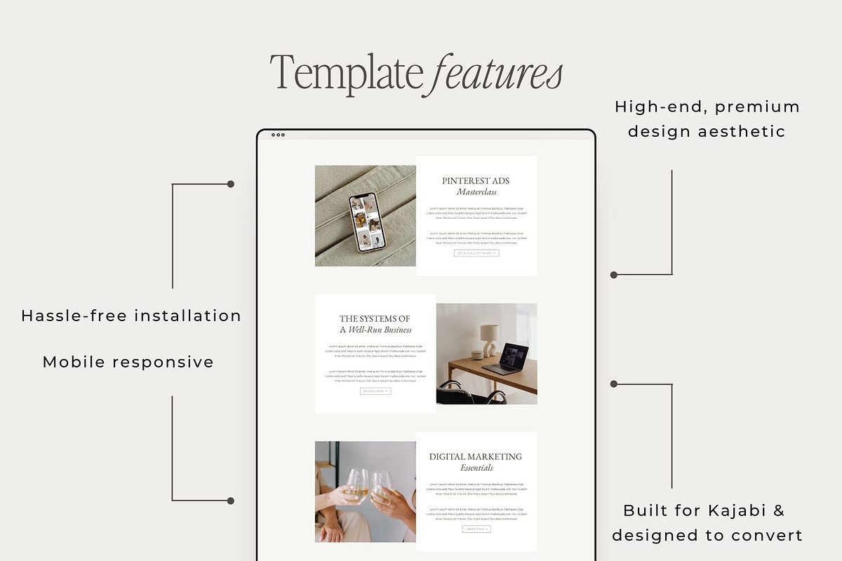 Kajabi website template coach, a Websites & App Template by goldcoastcreative (Photo 4 of 10)