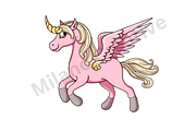 Unicorn Clipart, a Graphic by Milano Creative (Thumbnail 4 of 5)