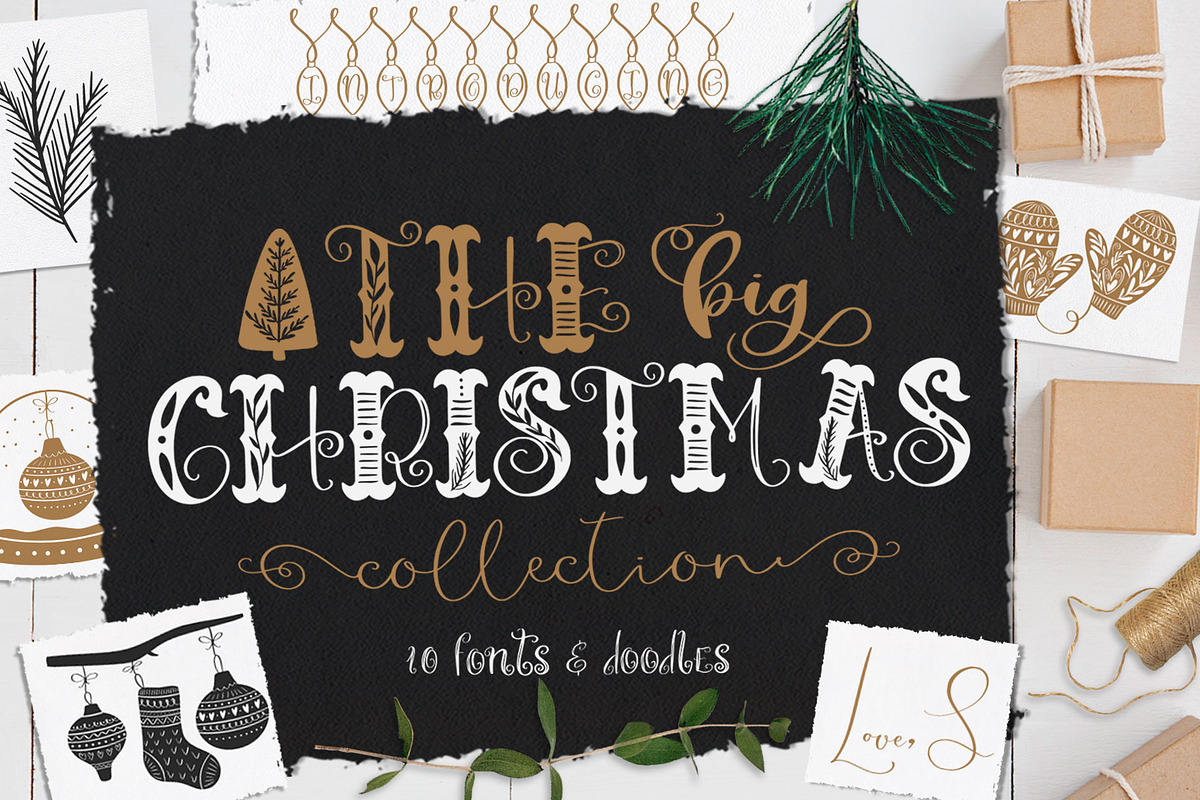 The Big Christmas Collection, a Script Font by CallMeStasia (Photo 1 of 15)