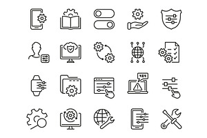 Tech Support, Settings and Options, a Technology Illustration by Vector Creator