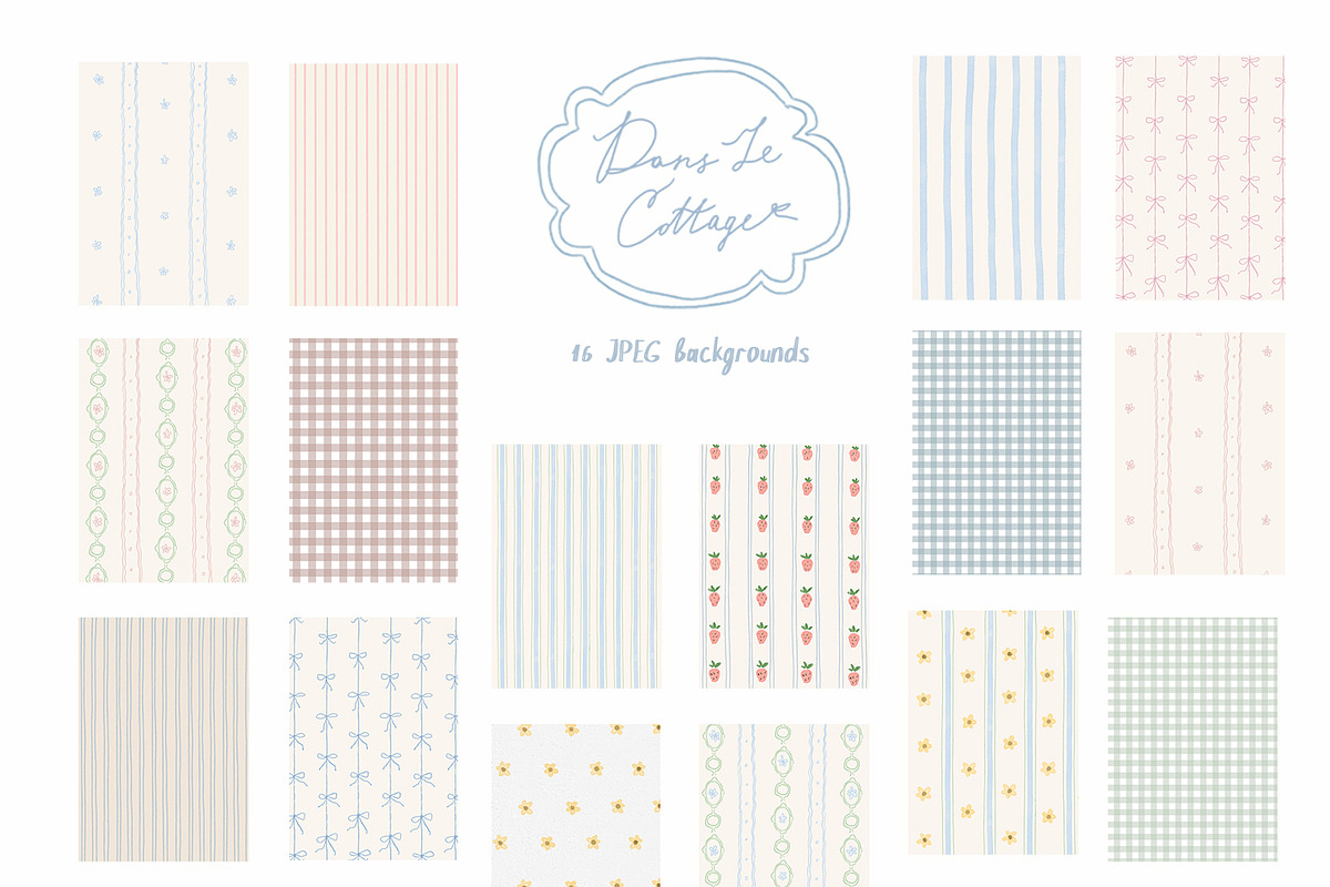 Cottagecore Clipart Frames Posters, a Decorative Illustration by whiteheartdesign (Photo 10 of 21)