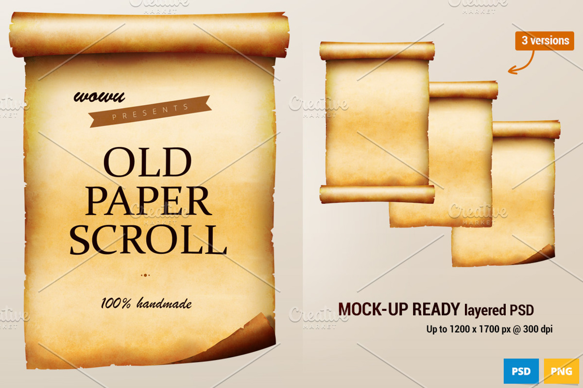 Old Paper Scroll Illustration, a Texture Illustration by wowu