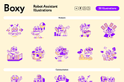 Boxy Robos Assistant Illustrations, a Technology Illustration by Welovegraphics (Thumbnail 7 of 7)