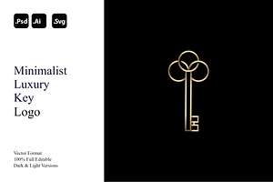 Minimalist Luxury Key Logo