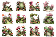 Spring Flowers Pathway Clipart, an Illustration by Dream Creation (Thumbnail 3 of 5)